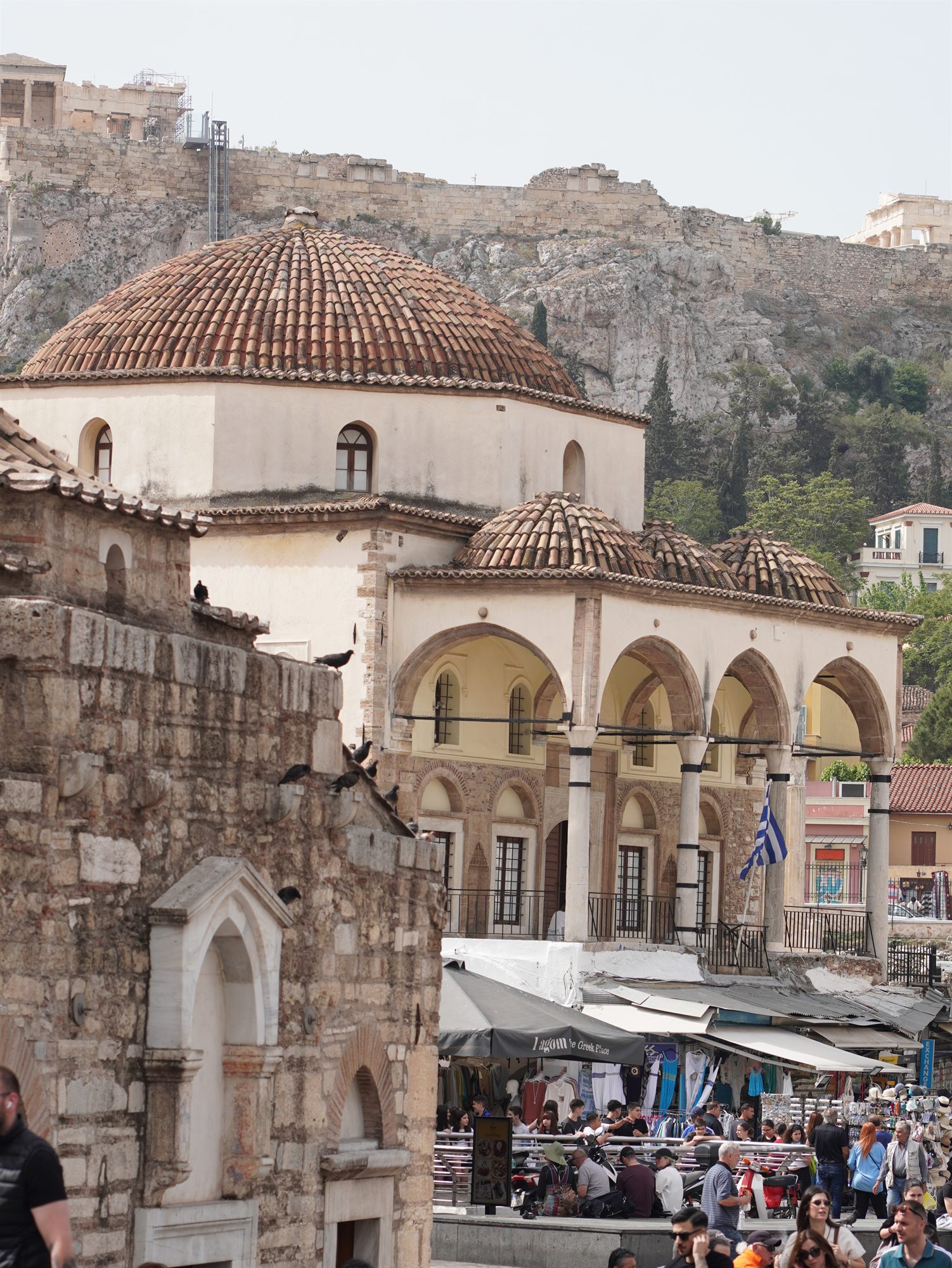 Old town rooftops and a minaret