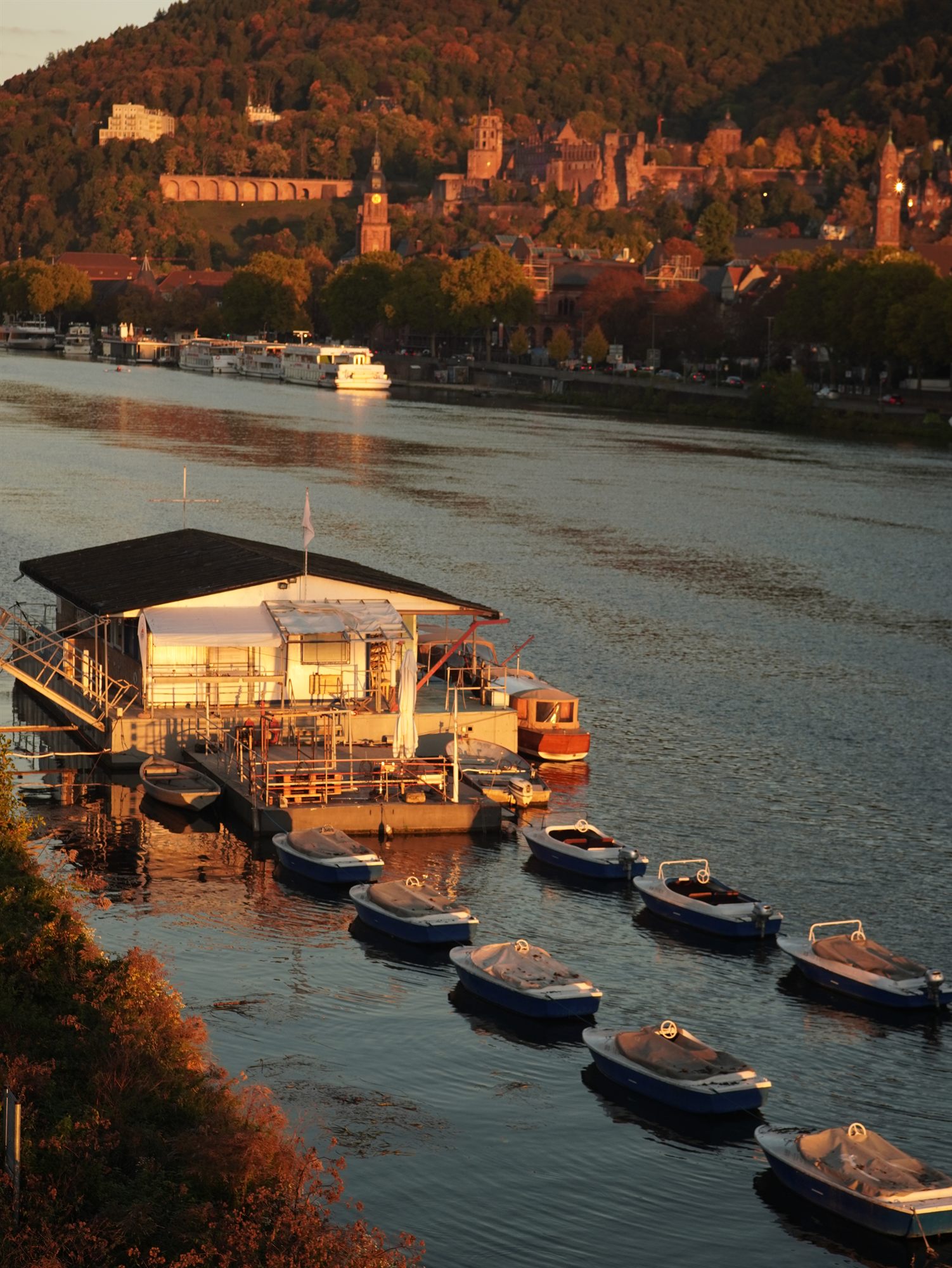 Harbour and boats at twilight